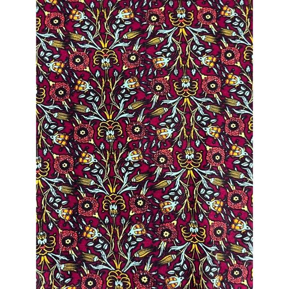 Women's LuLaRoe Floral Print Dress Size Small Burgundy Boho Julia Style - Exc - Picture 8 of 10